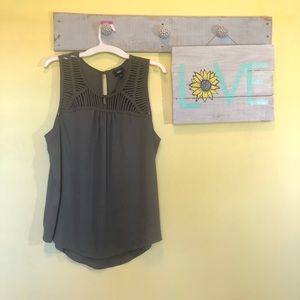 Olive green dress tank